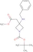 1-boc-3-(benzylamino)-3-(2-methoxy-2-oxoethyl)azetidine