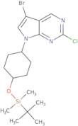 5-bromo-7-[trans-4-(tert-butyldimethylsilanyloxy)cyclohexyl]-2-chloro-7h-pyrrolo[2,3-d]pyrimidine