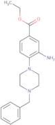 Ethyl 3-amino-4-(4-benzyl-1-piperazinyl)benzoate