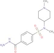 4-(Hydrazinecarbonyl)-N-methyl-N-(1-methylpiperidin-4-yl)benzene-1-sulfonamide