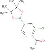 1-[2-Chloro-4-(tetramethyl-1,3,2-dioxaborolan-2-yl)phenyl]ethan-1-one