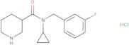 Piperidine-3-carboxylic acid cyclopropyl-(3-fluoro-benzyl)-amide hydrochloride