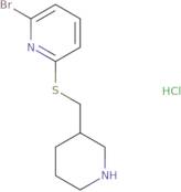 2-Bromo-6-((piperidin-3-ylmethyl)thio)pyridine hydrochloride