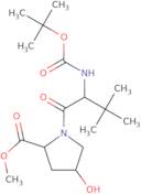 (2S,4S)-Methyl 1-((S)-2-((tert-butoxycarbonyl)amino)-3,3-dimethylbutanoyl)-4-hydroxypyrrolidine-...