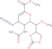(4S,5R,6R,7S,8R)-5-(Acetylamino)-2,6-anhydro-4-azido-3,4,5-trideoxy-7-o-methyl-D-glycero-D-galacto-non-2-enonic acid methyl ester cy clic 8,9-carbonate