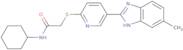 N-Cyclohexyl-2-[[5-(6-methyl-2-benzimidazolyl)-2-pyridyl]thio]acetamide