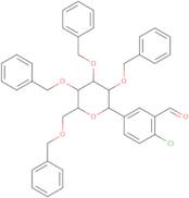 2-Chloro-5-[(2S,3S,4R,5R,6R)-3,4,5-tribenzyloxy-6-(benzyloxymethyl)tetrahydropyran-2-yl]benzaldehy…