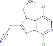 2-(7-Bromo-4-chloro-1-ethyl-1H-imidazo[4,5-c]pyridin-2-yl)acetonitrile