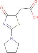 2-[4-Oxo-2-(pyrrolidin-1-yl)-4,5-dihydro-1,3-thiazol-5-yl]acetic acid