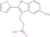 3-[5-Methyl-2-(thiophen-2-yl)-1H-indol-3-yl]propanoicacid