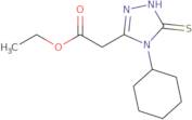 Ethyl 2-(4-cyclohexyl-5-sulfanyl-4H-1,2,4-triazol-3-yl)acetate