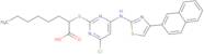 2-[4-Chloro-6-[4-(2-naphthyl)-2-thiazolylamino]-2-pyrimidinylthio]octanoic acid