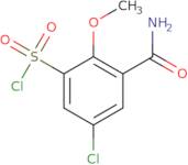 3-Carbamoyl-5-chloro-2-methoxybenzene-1-sulfonyl chloride