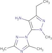 5-(Dimethyl-1H-1,2,4-triazol-1-yl)-3-ethyl-1-methyl-1H-pyrazol-4-amine