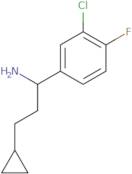 1-(3-Chloro-4-fluorophenyl)-3-cyclopropylpropan-1-amine