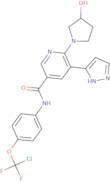 N-[4-(Chlorodifluoromethoxy)phenyl]-6-[(3S)-3-hydroxypyrrolidin-1-yl]-5-(1H-pyrazol-3-yl)pyridine-3-carboxamide