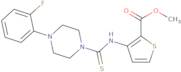methyl 3-(((4-(2-fluorophenyl)piperazinylthioxomethyl)amino)thiophene-2-carboxylate
