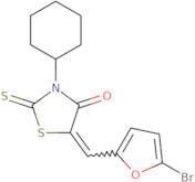 (5Z)-5-[(5-Bromofuran-2-yl)methylidene]-3-cyclohexyl-2-sulfanylidene-1,3-thiazolidin-4-one