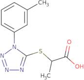 2-{[1-(3-Methylphenyl)-1H-tetrazol-5-yl]thio}propanoic acid