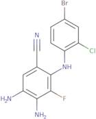 4,5-Diamino-2-(4-bromo-2-chlorophenylamino)-3-fluorobenzonitrile