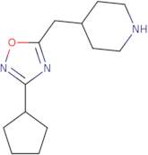 4-[(3-Cyclopentyl-1,2,4-oxadiazol-5-yl)methyl]piperidine