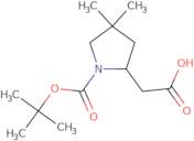 2-{1-[(tert-Butoxy)carbonyl]-4,4-dimethylpyrrolidin-2-yl}acetic acid