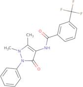 N-(2,3-dimethyl-5-oxo-1-phenyl(3-pyrazolin-4-yl))(3-(trifluoromethyl)phenyl)formamide