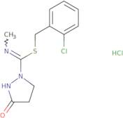 1-[[(2-Chlorobenzyl)sulfanyl](methylimino)methyl]-3-oxotetrahydro-1H-pyrazol-1-ium chloride