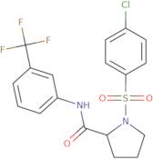 1-(4-Chlorobenzenesulfonyl)-N-[3-(trifluoromethyl)phenyl]pyrrolidine-2-carboxamide