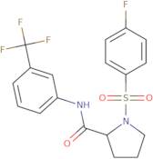 1-(4-Fluorobenzenesulfonyl)-N-[3-(trifluoromethyl)phenyl]pyrrolidine-2-carboxamide