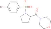 {1-[(4-Bromophenyl)sulfonyl]-2-pyrrolidinyl}(morpholino)methanone