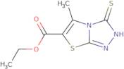 Ethyl 5-methyl-3-sulfanylidene-2H,3H-[1,2,4]triazolo[3,4-b][1,3]thiazole-6-carboxylate