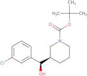 1-Piperidinecarboxylic acid, 3-[(R)-(3-chlorophenyl)hydroxymethyl]-, 1,1-dimethylethyl ester, (3R)-