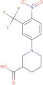 1-([4-Nitro-3-(trifluoromethyl)phenyl]piperidine)-3-carboxylic acid