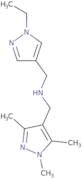 N-[(1-Ethyl-1H-pyrazol-4-yl)methyl]-N-[(1,3,5-trimethyl-1H-pyrazol-4-yl)methyl]amine