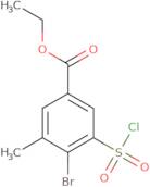 Ethyl 4-bromo-3-(chlorosulfonyl)-5-methylbenzoate