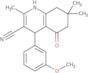 4-(3-Methoxyphenyl)-2,7,7-trimethyl-5-oxo-1,4,5,6,7,8-hexahydro-3-quinolinecarbonitrile