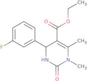 Ethyl 4-(3-fluorophenyl)-1,6-dimethyl-2-oxo-1,2,3,4-tetrahydro-5-pyrimidinecarboxylate