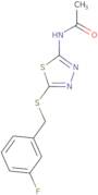 N-(5-{[(3-Fluorophenyl)methyl]sulfanyl}-1,3,4-thiadiazol-2-yl)acetamide