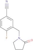 4-Fluoro-3-[(2-oxopyrrolidin-1-yl)methyl]benzonitrile