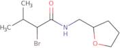 2-Bromo-3-methyl-N-(oxolan-2-ylmethyl)butanamide