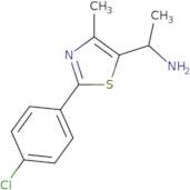 1-[2-(4-Chlorophenyl)-4-methyl-1,3-thiazol-5-yl]ethan-1-amine