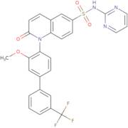 1-[2-Methoxy-4-[3-(trifluoromethyl)phenyl]phenyl]-2-oxo-N-pyrimidin-2-ylquinoline-6-sulfonamide