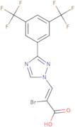 (Z)-3-(3-(3,5-bis(trifluoromethyl)phenyl)-1H-1,2,4-triazol-1-yl)-2-bromoacrylic acid