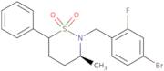 (3S)-2-(4-bromo-2-fluorobenzyl)-3-methyl-6-phenyl-1,2-thiazinane 1,1-dioxide