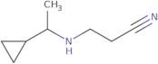 3-[(1-Cyclopropylethyl)amino]propanenitrile