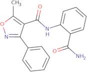 2-((5-methyl-3-phenylisoxazol-4-yl)carbonylamino)benzamide