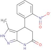 3-Methyl-4-(2-nitrophenyl)-1,4,5,7-tetrahydro-6H-pyrazolo[3,4-b]pyridin-6-one