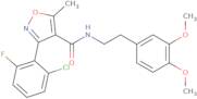 N-(2-(3,4-dimethoxyphenyl)ethyl)(3-(2-chloro-6-fluorophenyl)-5-methylisoxazol-4-yl)formamide