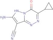 7-Amino-3-cyclopropyl-4-oxo-1,4-dihydropyrazolo[5,1-c][1,2,4]triazine-8-carbonitrile